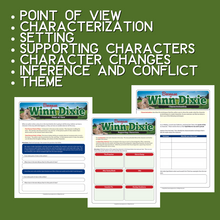 Load image into Gallery viewer, Because of Winn-Dixie Novel Study - Literary Analysis &amp; Comprehension Activities