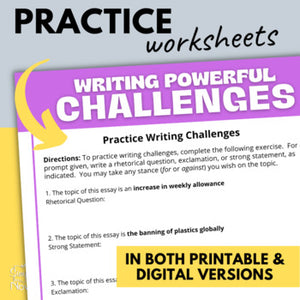 Writing Powerful Challenges - Concluding an Essay - Writing Lesson & Worksheet