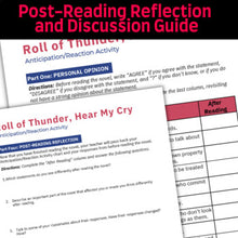 Load image into Gallery viewer, Roll of Thunder, Hear My Cry Novel Study - Anticipation/Reaction Activity