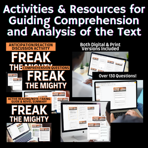 Freak the Mighty Novel Study Resource BUNDLE - 200 Pages in Print & Digital