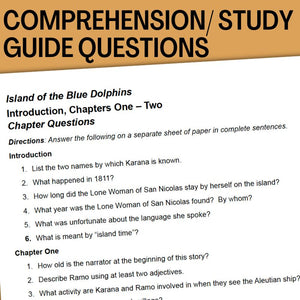 Island of the Blue Dolphins Novel Study - 150+ Page No-Prep Teaching Unit
