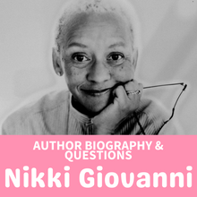 Load image into Gallery viewer, Nikki Giovanni Poet Study - Informational Text Biography with Questions