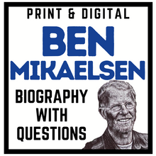 Load image into Gallery viewer, Ben Mikaelsen Author Study - Biography with Questions