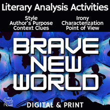 Load image into Gallery viewer, Brave New World Novel Study Literary Analysis Standards-Based Activities Bundle
