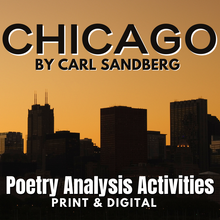 Load image into Gallery viewer, Chicago - Poem by Carl Sandburg, 16-Page Unit - Questions, Activities, Test