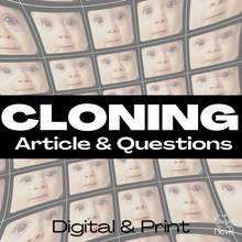Load image into Gallery viewer, CLONING - DNA Technology Informational Text Article with Comprehension Questions