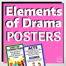 Load image into Gallery viewer, Elements of Drama CLASSROOM POSTERS for Middle and High School