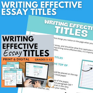 Teaching the Essay Writing Process - Essay Writing Basics Bundle