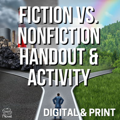 Fiction Versus Nonfiction Printable Handout and 1-Page Activity