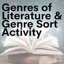 Load image into Gallery viewer, Genres of Literature Handout plus Genre, Sub-Genre Sorting Activity