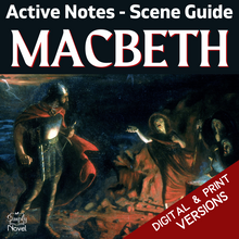 Load image into Gallery viewer, Macbeth Unit Plan Active Reading Note-Taking Act &amp; Scene Guide