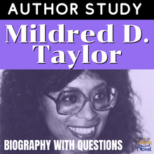 Load image into Gallery viewer, Mildred D. Taylor Author Study - Informational Text Biography with Questions