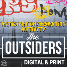 Load image into Gallery viewer, The Outsiders Novel Study Unit Pre-Reading and Post-Reading Discussion Guide