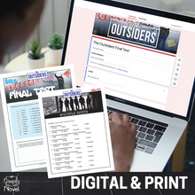 Load image into Gallery viewer, The Outsiders Novel Study Unit Assessments - Two FINAL TESTS - Digital &amp; Print