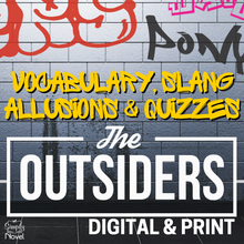 Load image into Gallery viewer, The Outsiders Novel Study Unit - Vocabulary Lists, Terms &amp; Vocabulary Quizzes
