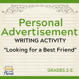 Personal Advertisement Creative Writing Activity - "Best Friend" Personal Ad