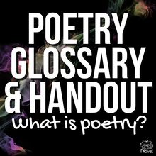 Load image into Gallery viewer, Glossary of Poetry Terms, Glossary of Major Poem Types &amp; What is Poetry? Handout