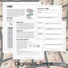 Load image into Gallery viewer, CLONING - DNA Technology Informational Text Article with Comprehension Questions