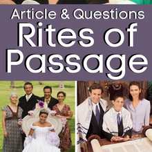 Load image into Gallery viewer, Rites of Passage Informational Text Article &amp; Questions