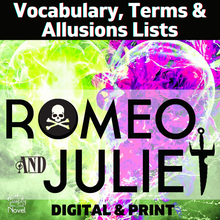 Load image into Gallery viewer, Romeo and Juliet Unit Plan Vocabulary Lists, Allusions, Shakespearean Terms