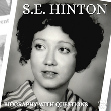 Load image into Gallery viewer, S.E. Hinton Author Study - Author Biography with Comprehension Questions