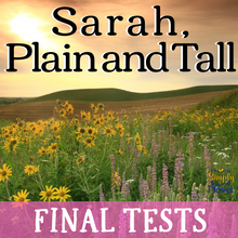 Load image into Gallery viewer, Sarah, Plain and Tall Novel Study - THREE Final Tests - Print &amp; Digital