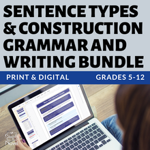 Load image into Gallery viewer, Sentence Writing &amp; Grammar Practice No-Prep BUNDLE - 47 Pages, Print &amp; Digital