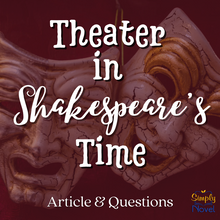Load image into Gallery viewer, Theater in Shakespeare&#39;s Time Informational Text Article &amp; Questions