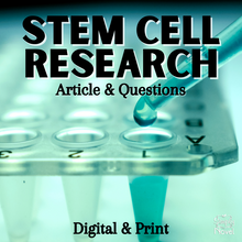 Load image into Gallery viewer, Stem Cell Research Informational Text Article &amp; Questions