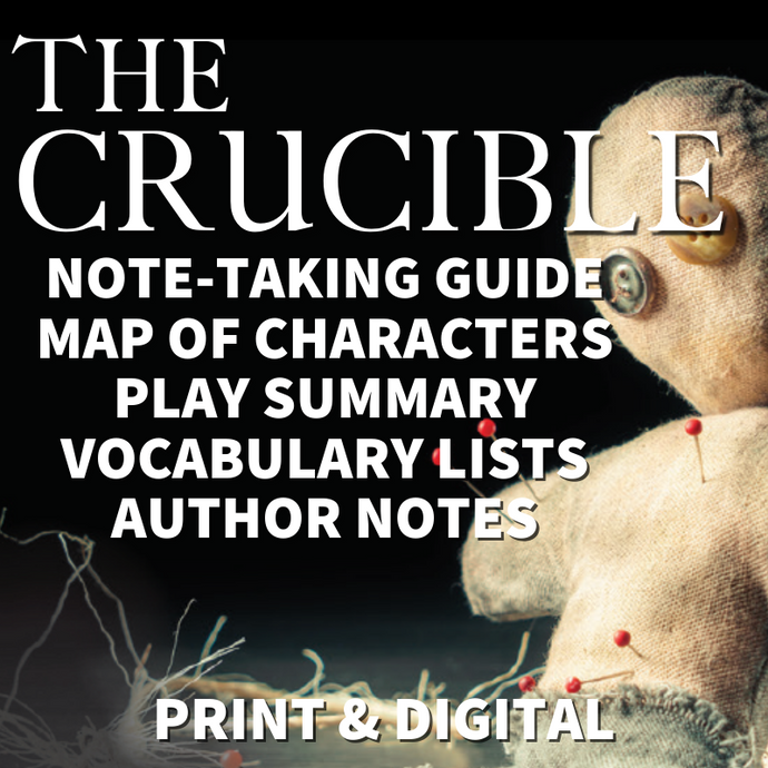 The Crucible Unit Teaching Guide - Notes, Vocabulary, Study Guide, Character Map