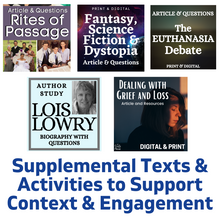 Load image into Gallery viewer, The Giver Novel Study Resource Unit BUNDLE - Over 200 Pages in Print &amp; Digital