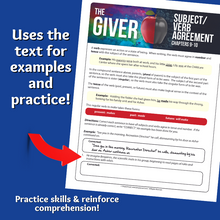 Load image into Gallery viewer, The Giver Novel Study Standards- Based Grammar &amp; Language Practice Worksheets