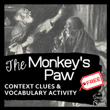 Load image into Gallery viewer, The Monkey&#39;s Paw Short Story Context Clues Activity, Dictionary Questions