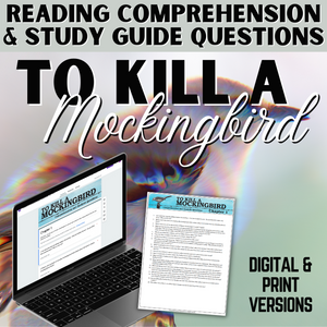 To Kill a Mockingbird Novel Study Unit Comprehension Questions by Chapter