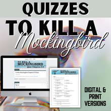 Load image into Gallery viewer, To Kill a Mockingbird Novel Study Assessment - Chapter Reading Quizzes
