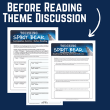 Load image into Gallery viewer, Touching Spirit Bear Novel Study - Reading Reflection &amp; Theme Discussion