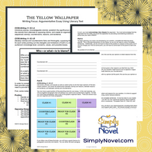Load image into Gallery viewer, The Yellow Wallpaper Argumentative Essay Writing Activity