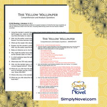 Load image into Gallery viewer, The Yellow Wallpaper by Charlotte Perkins Gilman Short Story Questions