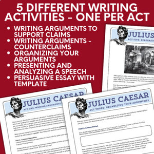 Julius Caesar Play Study Standards-Based Writing Activities