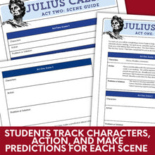 Load image into Gallery viewer, Julius Caesar Unit Plan Resource - Active Reading Note-Taking Scene Guides