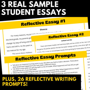 Reflective Essay Writing Unit - Lesson Handouts, Graphic Organizers, Essays